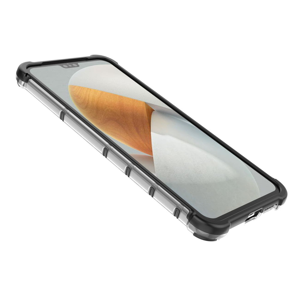 Honeycomb case pansret cover med en gel ramme til Vivo V23 5G gennemsigtig