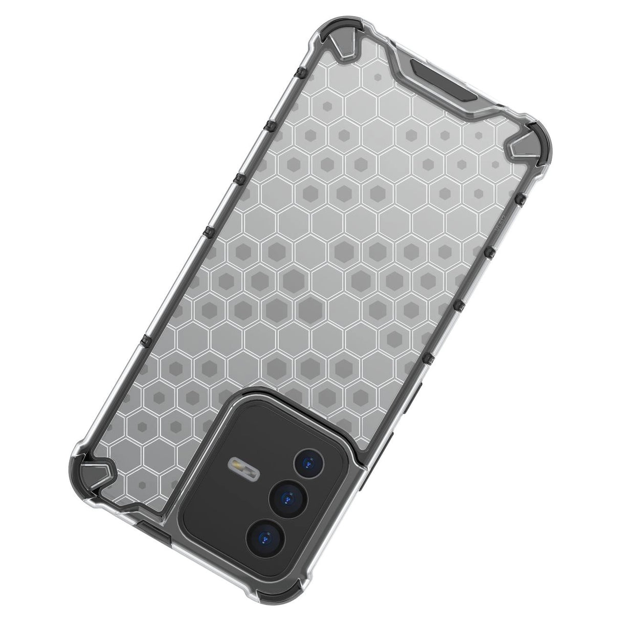 Honeycomb case pansret cover med en gel ramme til Vivo V23 5G gennemsigtig
