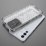 Honeycomb case pansret cover med en gel ramme til Vivo V23 5G gennemsigtig