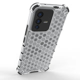 Honeycomb case pansret cover med en gel ramme til Vivo V23 5G gennemsigtig