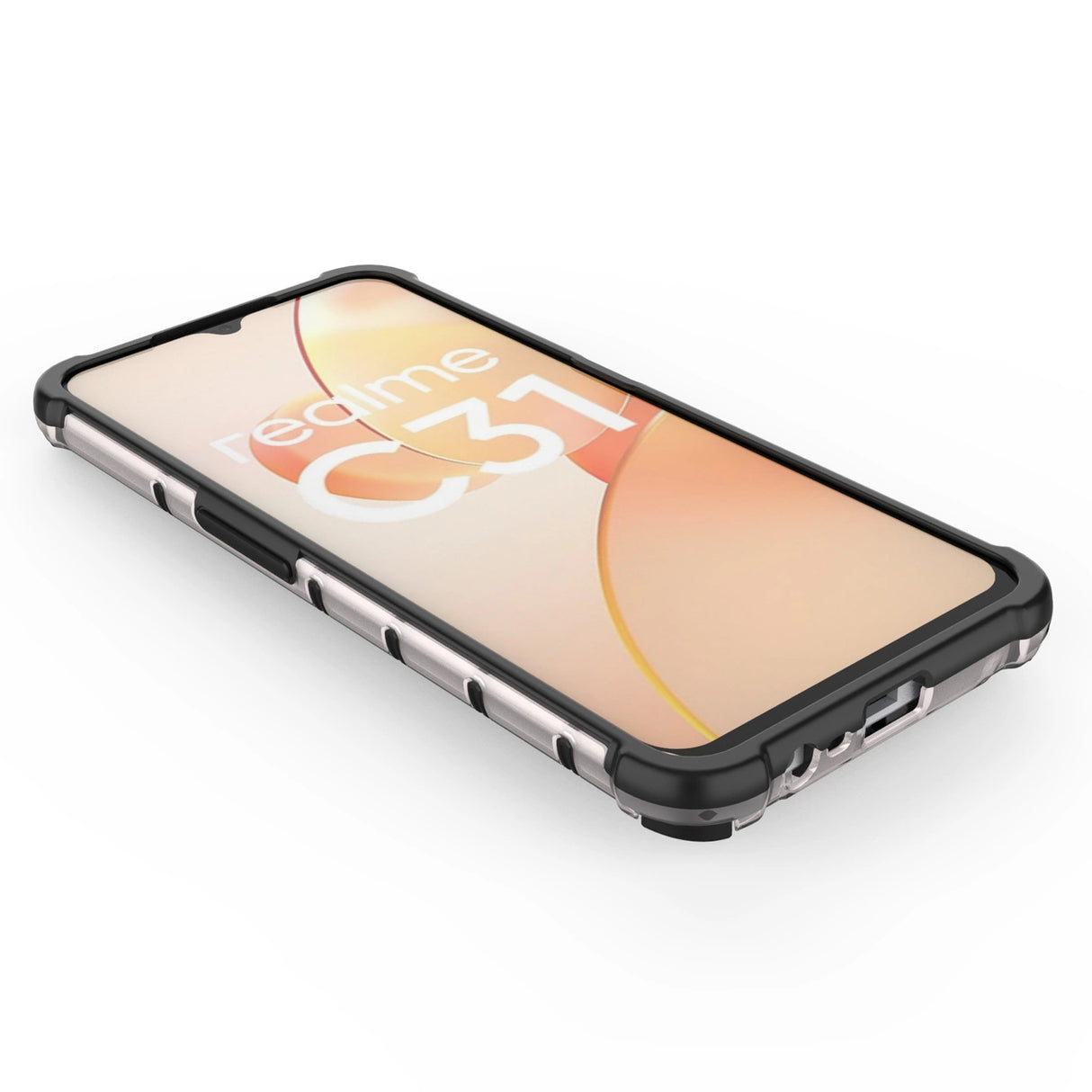 Honeycomb case pansret cover med en gel ramme Realme C31 gennemsigtig