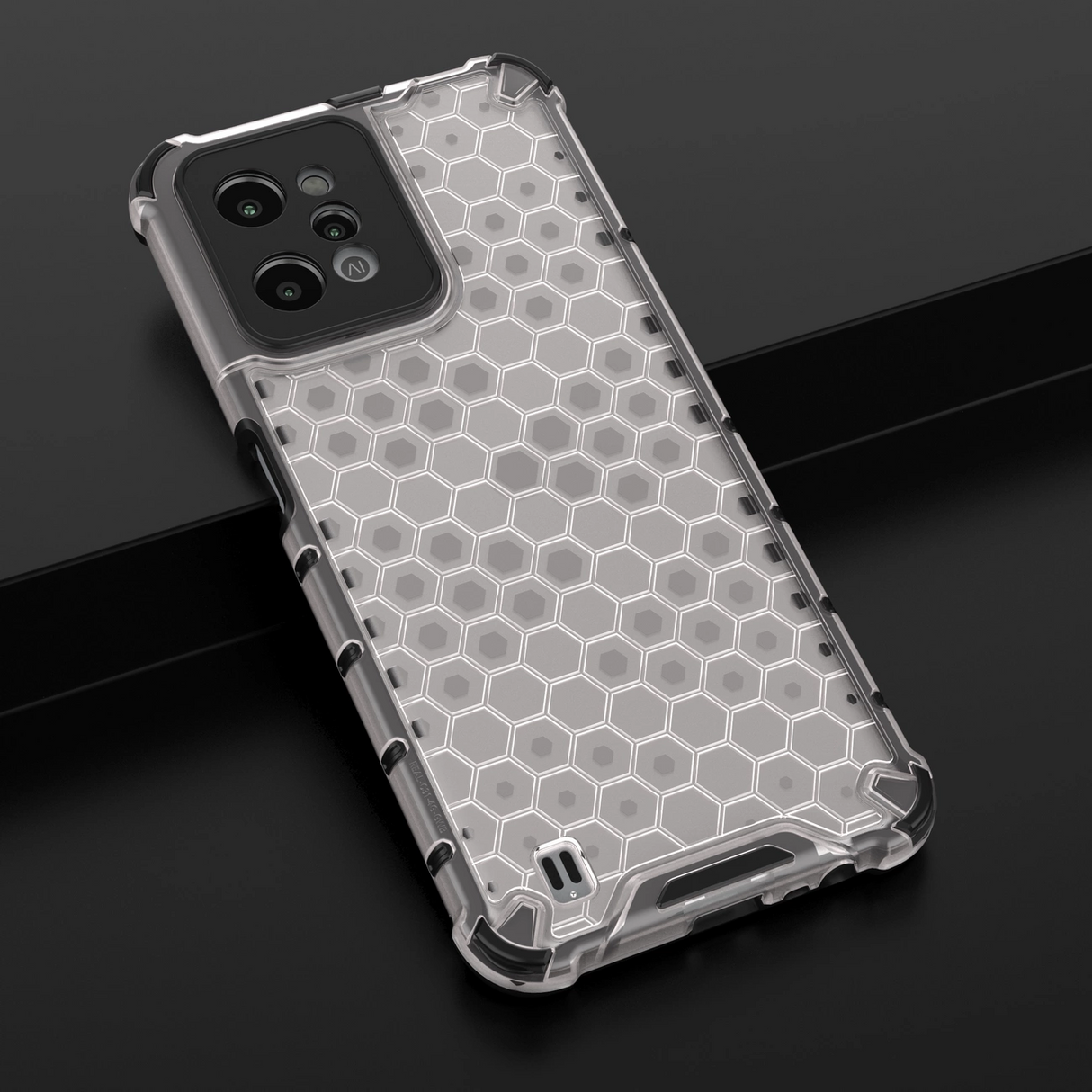 Honeycomb case pansret cover med en gel ramme Realme C31 gennemsigtig