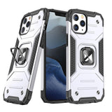 Wozinsky Ring Armor case til iPhone 14 Pro Max pansret cover magnetisk holder ring sølv