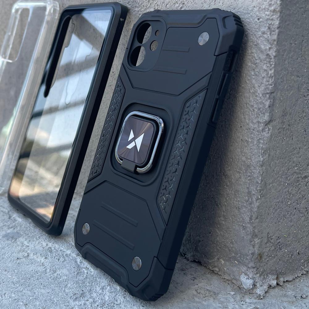 Wozinsky Ring Armor case til iPhone 14 Pro Max pansret cover magnetisk holder ring rød