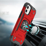 Wozinsky Ring Armor case til iPhone 14 Plus pansret cover magnetisk holder ring rød