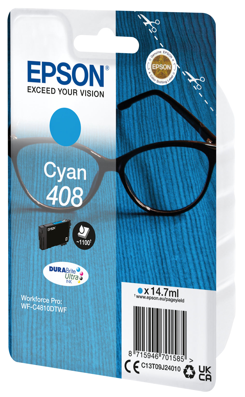Epson 408 Cyan Ink cartridge