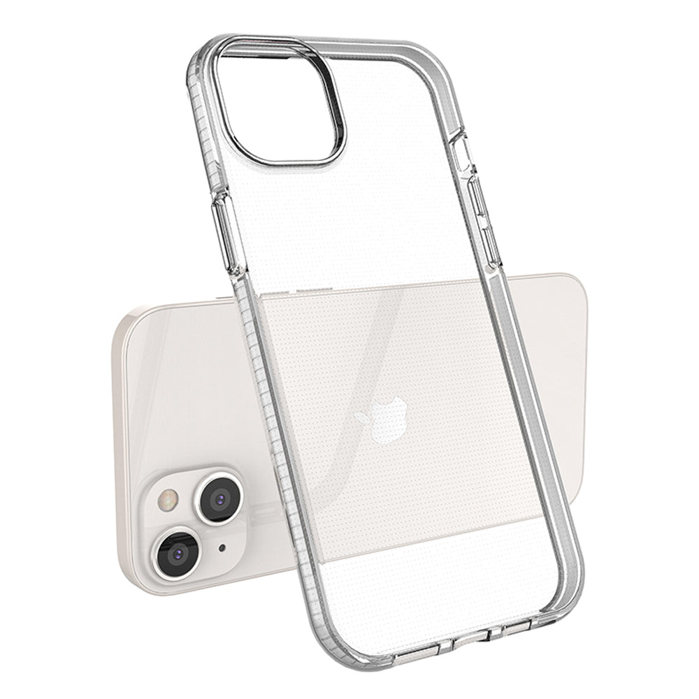 Spring Case til iPhone 14 Plus silikonhylster med en sort ramme