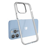 Spring Case til iPhone 14 Pro Max silikone dækning med lysblå ramme