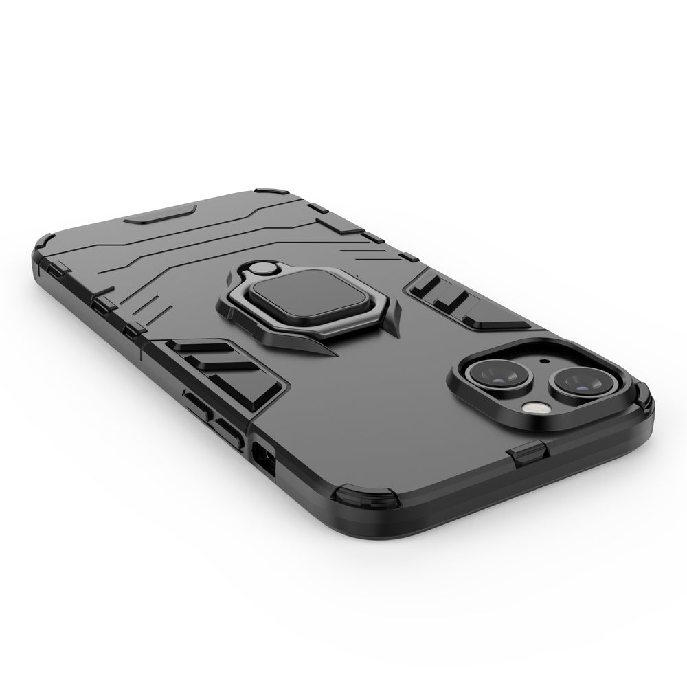 Ring Armor case til iPhone 14 Pro Max pansret cover magnetisk holder ring sort