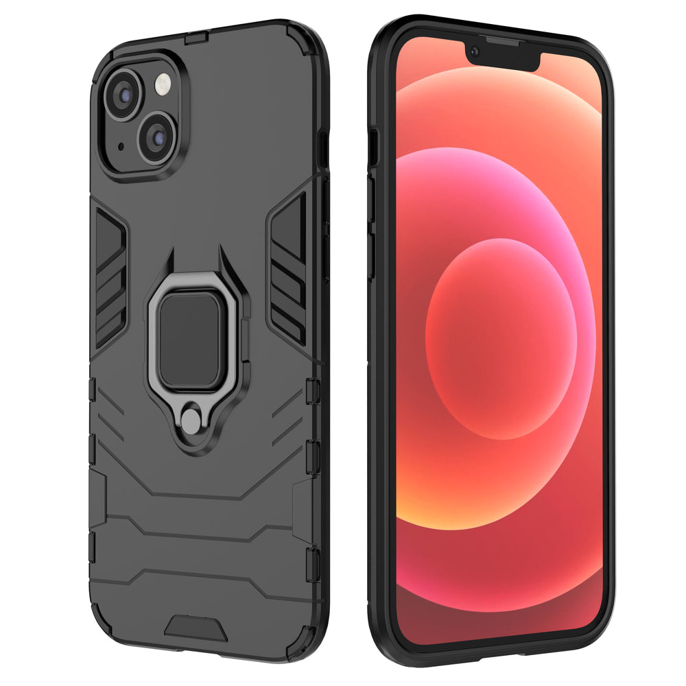 Ring Armor case til iPhone 14 Pro Max pansret cover magnetisk holder ring sort