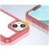 Outer Space Case iPhone 14 hardcover med en gel ramme rød