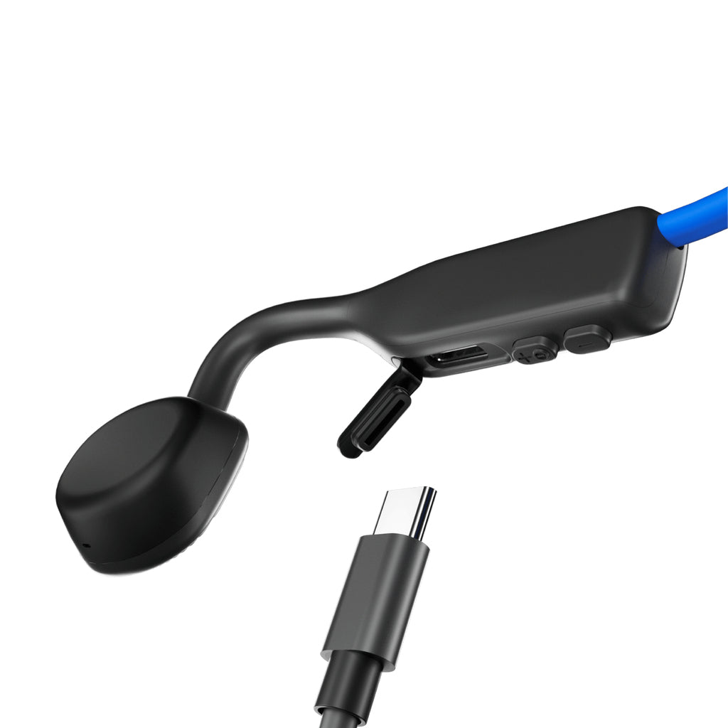 Shokz OpenMove bone conduction open-ear headphones blue