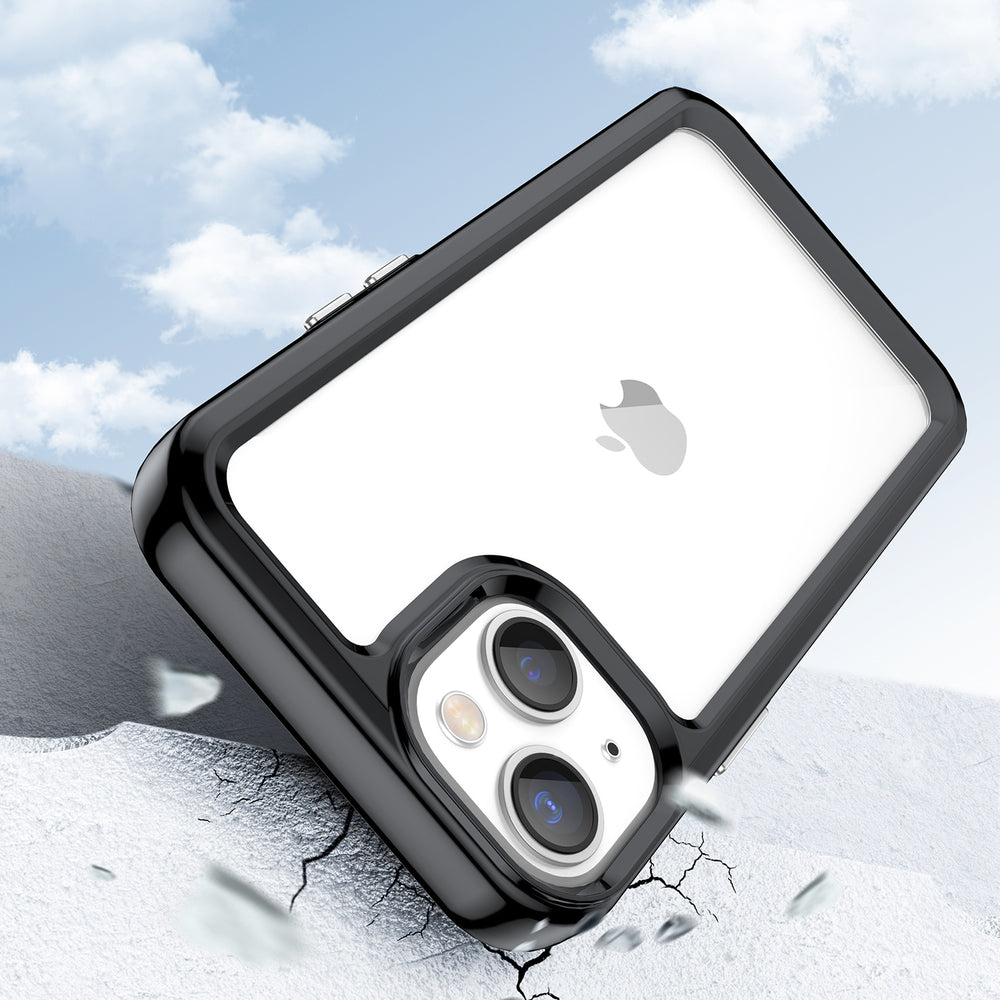 Outer Space Case iPhone 14 Plus hardcover med en gel ramme sort