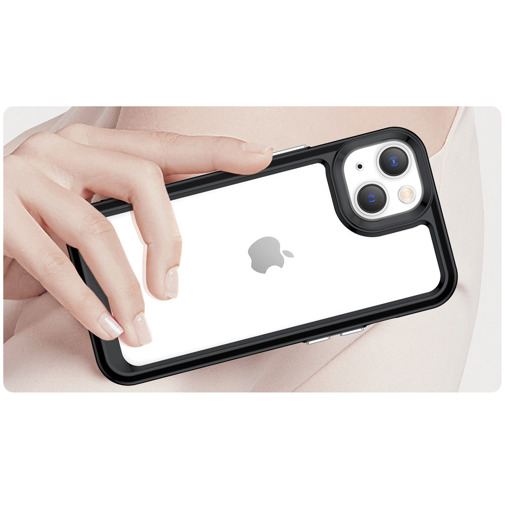 Outer Space Case iPhone 14 Plus hardcover med en gel ramme sort
