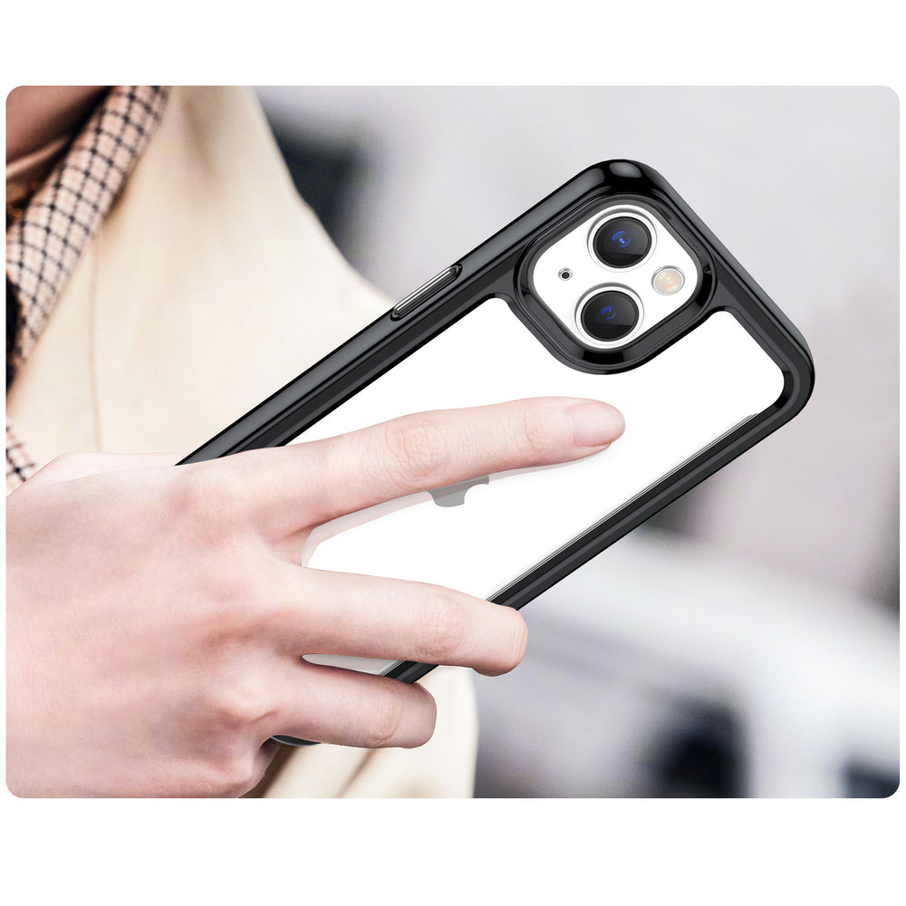 Outer Space Case iPhone 14 Plus hardcover med en gel ramme sort