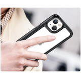 Outer Space Case iPhone 14 Plus hardcover med en gel ramme sort