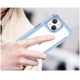 Outer Space Case iPhone 14 Plus hård omslag med gel ramme blå