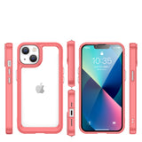 Outer Space Case iPhone 14 Plus hård omslag med en gel ramme rød