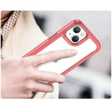 Outer Space Case iPhone 14 Plus hård omslag med en gel ramme rød