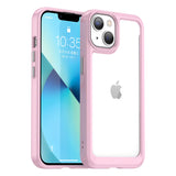 Outer Space Case iPhone 14 Plus hardcover med en gel ramme pink