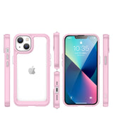 Outer Space Case iPhone 14 Plus hardcover med en gel ramme pink