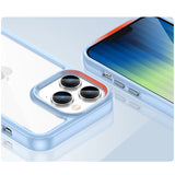 Outer Space Case iPhone 14 Pro hardcover med en gel ramme blå