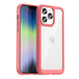 Outer Space Case iPhone 14 Pro hardcover med en gel ramme rød