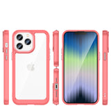 Outer Space Case iPhone 14 Pro hardcover med en gel ramme rød