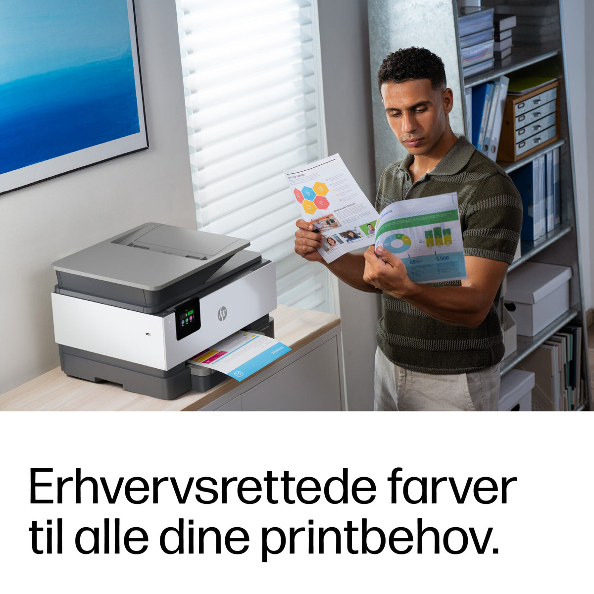 HP OfficeJet Pro 9132e Trådløst All-in-One Farve Printer, Instant Ink; 2-sidet printning