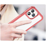 Outer Space Case iPhone 14 Pro Max hardcover med en gel ramme rød