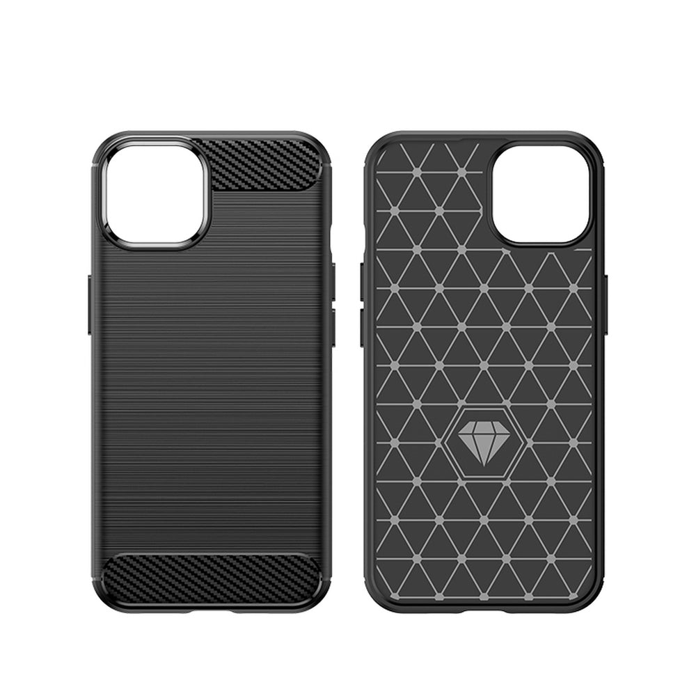 Carbon Case iPhone 14 case fleksibelt gel bagsæde blå