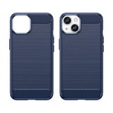 Carbon Case iPhone 14 case fleksibelt gel bagsæde blå