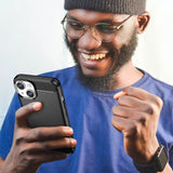 Carbon Case til iPhone 14 Plus Fleksibel gel bagdæksel sort