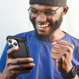Carbon Case iPhone 14 Pro fleksibelt gel bagsæde sort