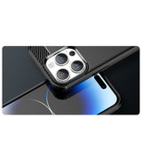 Carbon Case iPhone 14 Pro fleksible gel bagsæde blå