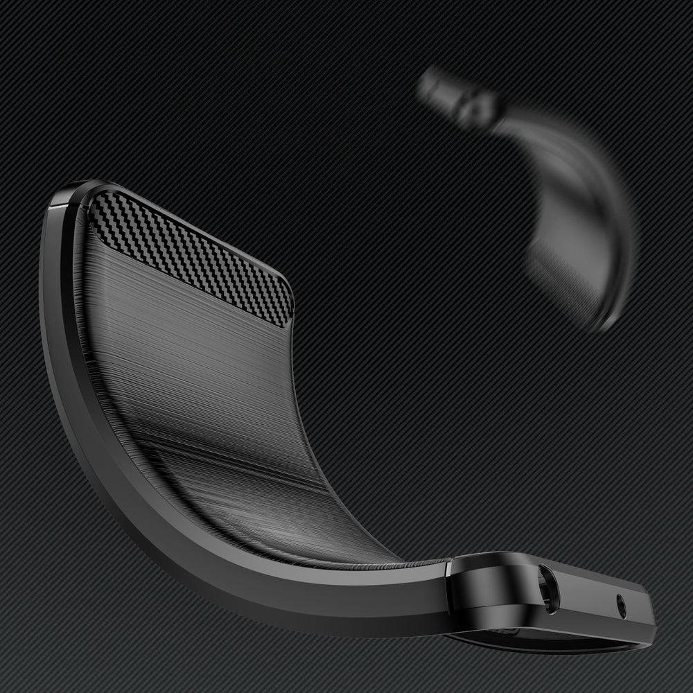 Carbon Case iPhone 14 Pro Max fleksibelt gel bagdæk sort