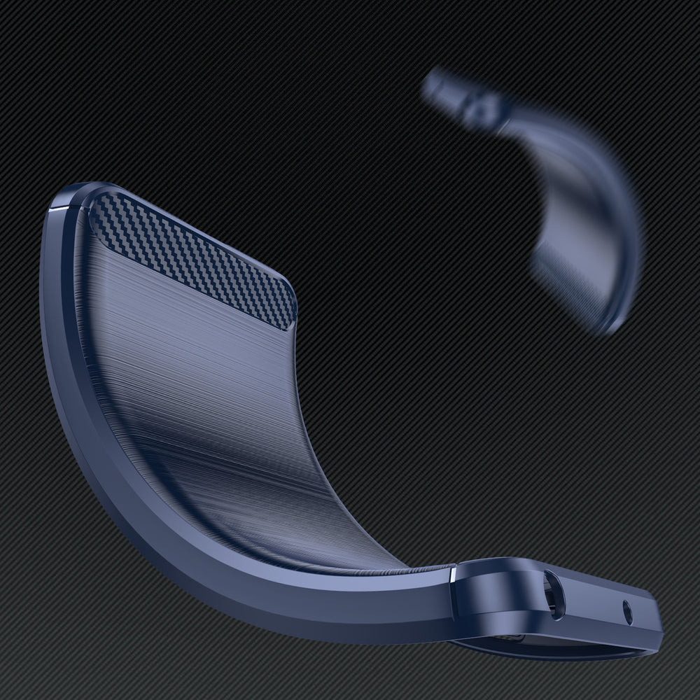 Carbon Case til iPhone 14 Pro Max Fleksibel gel bagdækning blå