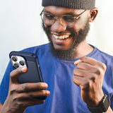 Carbon Case til iPhone 14 Pro Max Fleksibel gel bagdækning blå