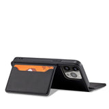 Magnetkort Hylde Hylde til iPhone 14 Plus flip cover tegnebog stand sort