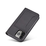 Magnetkort Hylde Hylde til iPhone 14 Pro Max flip cover tegnebog stativ sort