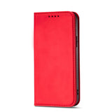 Magnetkort Hylde Hylde til iPhone 14 Pro Max flip cover tegnebog stativ rød