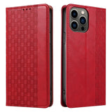 Magnet Strap Case iPhone 14 Plus Case med Flip Wallet Mini Lanyard Stand Red