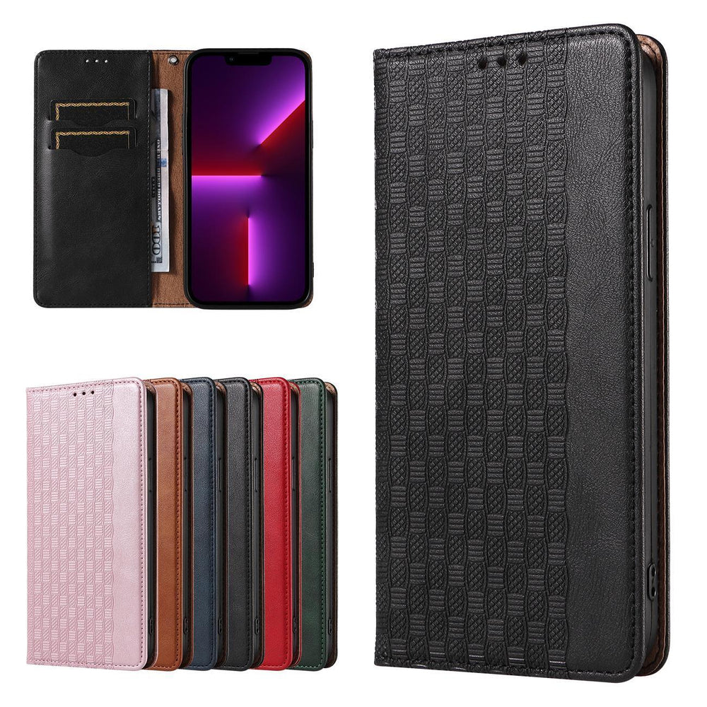 Magnet Strap Case til iPhone 14 Pro Flip Wallet Mini Lanyard Stand Black