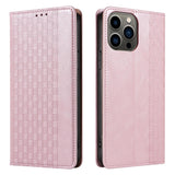 Magnet Strap Case Case for iPhone 14 Pro Flip Wallet Mini Lanyard Stand Pink