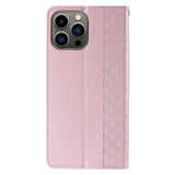 Magnet Strap Case Case For iPhone 14 Pro Max Flip Wallet Mini Lanyard Stand Pink