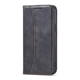Magnet Fancy Case Case til iPhone 14 Plus flip cover tegnebog stativ sort
