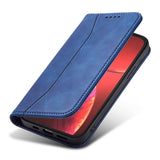 Magnet Fancy Case Case til iPhone 14 Plus flip cover tegnebog stativ blå