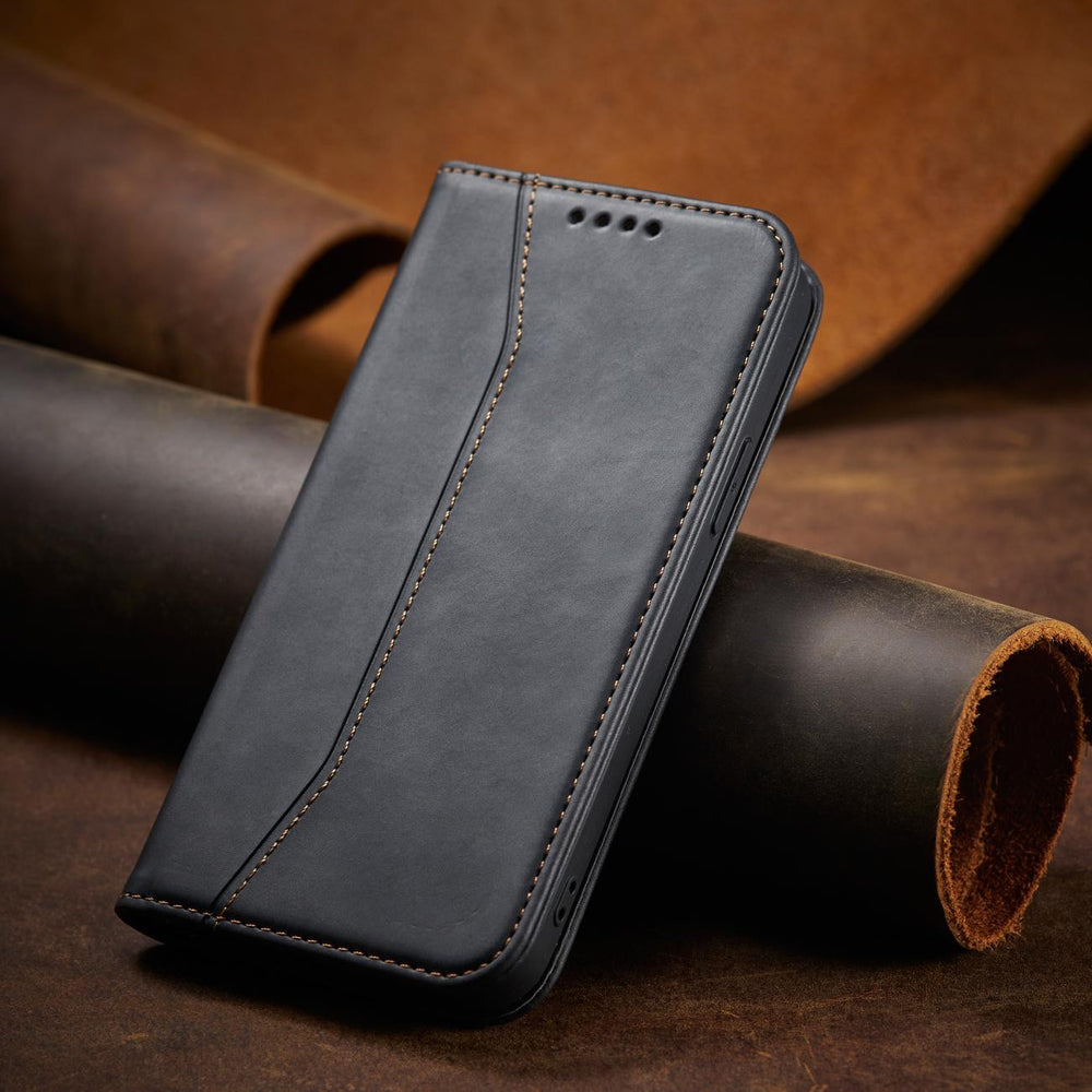 Magnet Fancy Case Case til iPhone 14 Pro flip cover tegnebog stativ sort