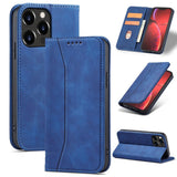 Magnet Fancy Case Case for iPhone 14 Pro flip cover tegnebog stativ blå