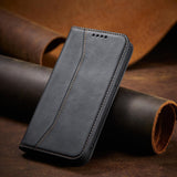 Magnet Fancy Case Case for iPhone 14 Pro Max flip cover tegnebog stativ sort